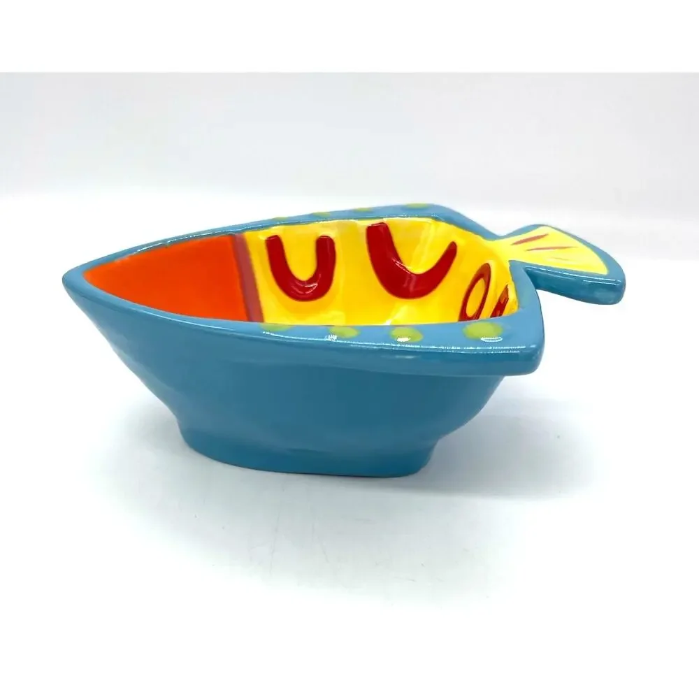 Boston Warehouse BW Ceramic Tropical Fish Bowl Dish Nautical Ocean